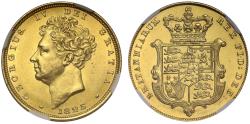 World Coins - George IV 1825 Sovereign bare head NGC MS63