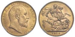 World Coins - Edward VII 1910 Sovereign MS63