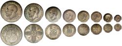 World Coins - George V 1911 8-coin silver proof Set, NGC graded PF62-PF66