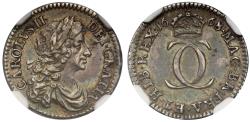 World Coins - Charles II 1668 Pattern silver Twopence, NGC AU58