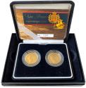 World Coins - Victoria 1872 Douro Sovereigns boxed pair, shield and St George Reverse
