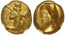 Ancient Coins - Achaemenid Empire, Gold Daric, Ch VF 4/5 4/5.