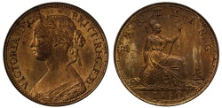 World Coins - Victoria 1860 Farthing
