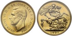 World Coins - George VI 1937 proof Two-Pounds PR64, Coronation issue