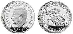 World Coins - Charles III 2024 silver proof 2oz Pistrucci Crown, Great Engravers