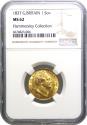 World Coins - William IV 1837 Sovereign second head MS62, ex Bentley Collection