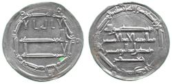World Coins - Abbasid Dirham, Madinat al-Salam 180h