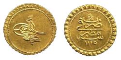 World Coins - Ottoman 1/2-Findik, Misr 1115h