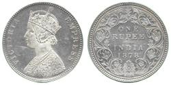 World Coins - Rupee, 1878, Calcutta