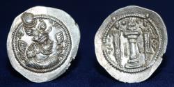 Ancient Coins - SASANIAN KINGS AR Drachm, Peroz I (459-484 AD) Mint NIH, 4.16g, 28mm, EF