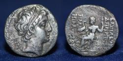 Ancient Coins - SELEUKID KINGS of SYRIA. Demetrius II. 150-140 BC. AR Drachm, Seleukeia on the Tigris mint, 3.16g, VF R
