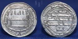 World Coins - ABBASID CALIPHATE: temp. al Amin, Silver Dirham, Mint: Madinat al-Salam, Date: 196h, 2.91gm.