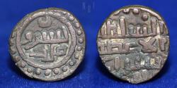World Coins - Persia (Pre-Seljuq) Ghaznavids. Taj al-Dawla Abu'l-Muzaffar Khusrau Malik. Jital Bronze, 3.34gm, GOOD VF