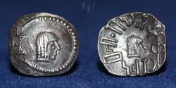 Ancient Coins - HIMYARITES AR Half Denarius. Raidan Mint,  1.75gm, 14mm, VF