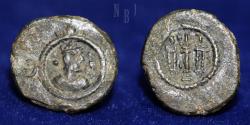 Ancient Coins - Sasanian king: Kavadh I. (499-531) AD, AE Pashiz coin. Mint Istakhr, Date 11, 1.38gm