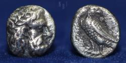 Ancient Coins - Baktria AR Diobol, uncertain mint in the Oxus region, Local Standard. Circa 285/3-280/78 BC.