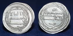 World Coins - ABBASID DIRHAM Madina Zarinj 181h. AR Dirham. citing Ali b Yazid. 2.89g, 24mm, RARE