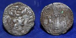 Ancient Coins - Hunnic Tribes: Kabul mint. Nezak Huns. Anonymous Group II circa AD 515-650. AR Drachm, 2.66gm.