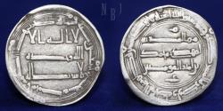 World Coins - ABBASID: Al-mansur, Silver Dirham, al-Muhammadiya 149h, 2.68gm