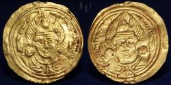 Ancient Coins - Sasanian Kingdom. Khusru II (AD 590-628). Gold Jewelry medallion, 1.75gm, RRR