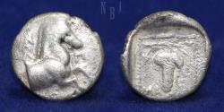 Ancient Coins - Thrace: Maroneia AR Triobol, c. 386-347, 2.27gm