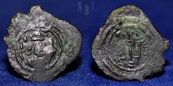 Ancient Coins - SASANIAN: Kavadh I, 488-531 AD AE pashiz. Mint: bish, 1.27gm, 18mm, GOOD F