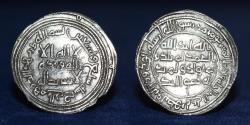 World Coins - UMAYYAD Temp Sulayman, Silver Dirham, mint al-Rayy 97h, 2.72g, 27mm, ABOUT EF