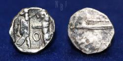 Ancient Coins - Phoenicia: Sidon AR 1/16 Shekel. Ba`alšillem (Sakton) II, circa 401-365 BC. 0.73gm