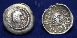 Ancient Coins - Arabia Felix: Himyarites & Sabaeans, Silver Scyphate Quinarius, Raidan, 2gm.