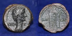 Ancient Coins - EGYPT, Alexandria. Augustus. 27 BC-AD 14. AE Diobol - 80 Drachmai. struck circa 19-3/2 BC, 14.42gm.