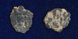Ancient Coins - SASANIAN Copper Pashiz Khosro II Type (591-628)AD Mint Bishapur, Date ? VF & RR