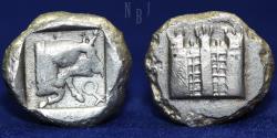Ancient Coins - Cilicia: Tarsos AR Stater. Circa 455-400 BC. The walls of Tarsos, 10.59gm, 21mm, RR