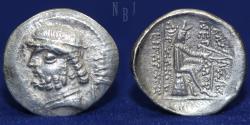 Ancient Coins - KINGS of PARTHIA: Phraates II. 132-127 BC. AR Drachm, Tambrax mint. 4.27gm, 21mm, GOOD VF