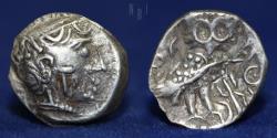 Ancient Coins - ARABIA, Southern. Qataban. Unknown ruler(s). Circa 350-320/00 BC, AR Hemidrachm, EF & ER.