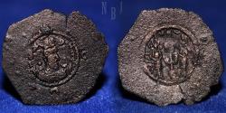 Ancient Coins - SASANIAN Copper Pashiz Khosro I (531-579)AD Date 39, 1.26gm, 22mm, VF & RR