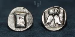 Ancient Coins - BAKTRIA: Local issues. AR Obol. Local standard. Uncertain mint in the Oxus region, 0.77gm