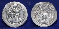 Ancient Coins - SASANIAN KINGDOM: Varhran (Bahram) V. Silver Drachm. Mint: Aspanor (AS), 4.20gm
