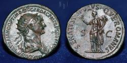 Ancient Coins - ROMAN: Trajan. AD 98-117. Æ Dupondius Rome mint. From the BLS Collection, 13.61gm