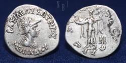 Ancient Coins - Indo Greek Kingdom: Menander, AR Drachm, ca. 155-130 BC, 2.36 gm.