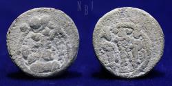 Ancient Coins - Sasanian Kingdom: Peroz I. A.D. 457-484. AE Pashiz. Bishabur Mint, 2.60gm.