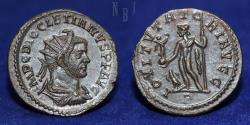 Ancient Coins - ROMAN EMPIRE: Diocletian, AE Antoninianus, AD 291-292, Lugdunum, 3.57gm, EF
