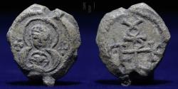 Ancient Coins - BYZANTINE LEAD SEAL 11th CENTURY AD, Nikephoros, 11.98g, VF