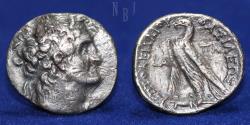 Ancient Coins - PTOLEMAIC EGYPT: Cleopatra III and Ptolemy IX Soter II. AR stater or Tetradrachm, 12.40gm
