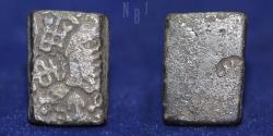 Ancient Coins - INDIA, MAURYA: Punchmarked silver karshapana. c. 270-175 BCE, 2.30gm.