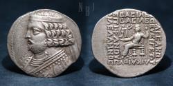 Ancient Coins - PARTHIAN KINGDOM: Orodes II. Ca. 57-38 BC. AR Silver Tetradrachm, 15.39 gm.