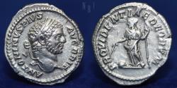 Ancient Coins - Caracalla Rome, 213 AD. AR denarius, ANTONINUS PIUS AUG BRIT, 2.99gm, About EF