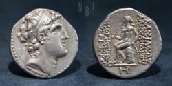 Ancient Coins - SELEUKID EMPIRE: Alexander I Balas. 152-145 BC. AR Drachm. Antioch on the Orontes mint, 4.15gm.