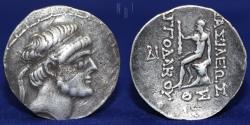Ancient Coins - KINGS of CHARACENE: Apodakos. Circa 110/09-104/03 BC. AR Tetradrachm Charax-Spasinu,