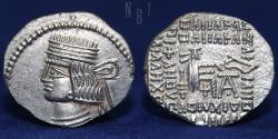 Ancient Coins - PARTHIAN KINGDOM; Pacorus I (AD 78-120), Silver Drachm. Ecbatana, 3.66gm, 20mm, EF