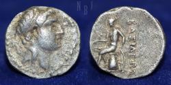 Ancient Coins - SELEUKID KINGS: Antiochos III 'the Great', 222-187 BC. AR Drachm, 3.99gm